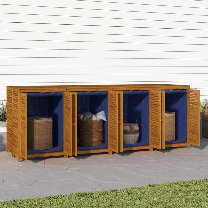 vidaXL Tuinbox 280x87x104 cm massief acaciahout, Tuin en Terras, Bergingen en Tuinkasten, Nieuw, Verzenden