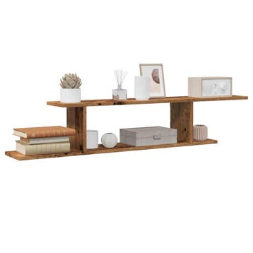 vidaXL Tv-wandschap 125x18x23 cm bewerkt hout oud, Huis en Inrichting, Kasten | Wandmeubels, Verzenden, Nieuw