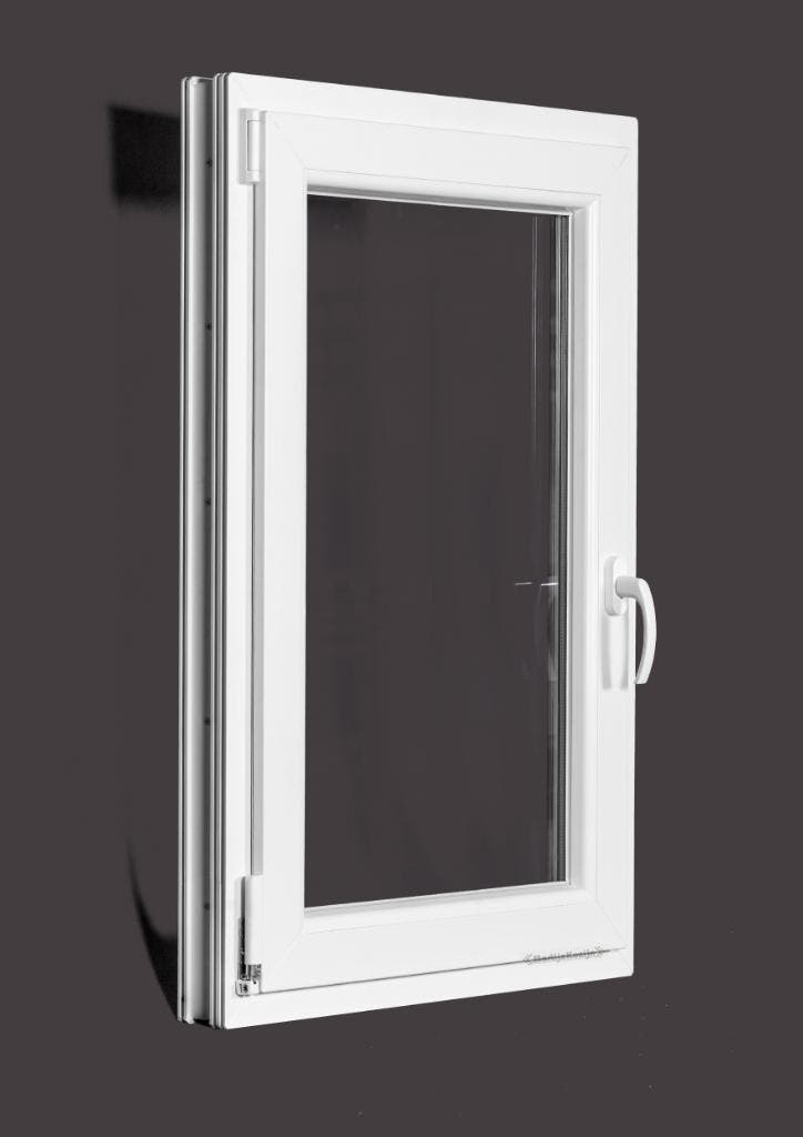 PVC raam draai kiep b80xh100 cm wit, Doe-het-zelf en Bouw, Glas en Ramen, Dubbelglas, Nieuw, Gevelraam of Ruit, 80 tot 120 cm