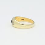Ring - 14 karaat Geel goud Saffier - Diamant, Nieuw