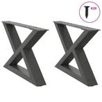 vidaXL Salontafelpoten 2 st 50x(30-31,3) cm staal antraciet, Verzenden, Nieuw