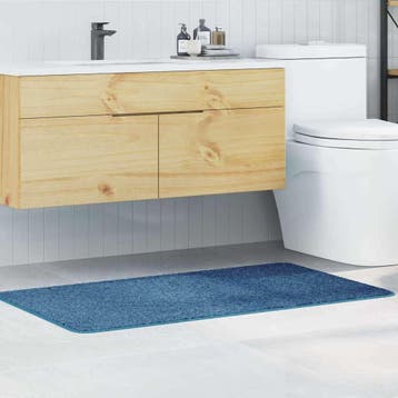 vidaXL Antislip Badmat Blauw 70 x 120 cm PP, Verzenden