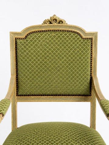 Fauteuil - Bois, Textile - Fauteuil style LouisXVI