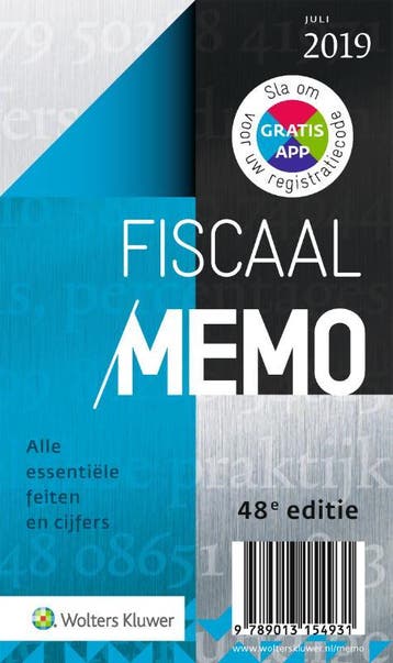 Fiscaal Memo juli 2019 9789013154931, Verzenden, Zo goed als nieuw, Wolters Kluwer Nederland B.V.