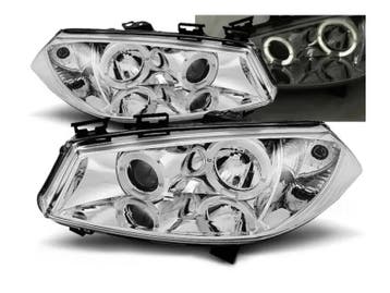 Angel Eyes koplampen Chrome geschikt voor Renault Megane 2, Verzenden, Nieuw, Renault