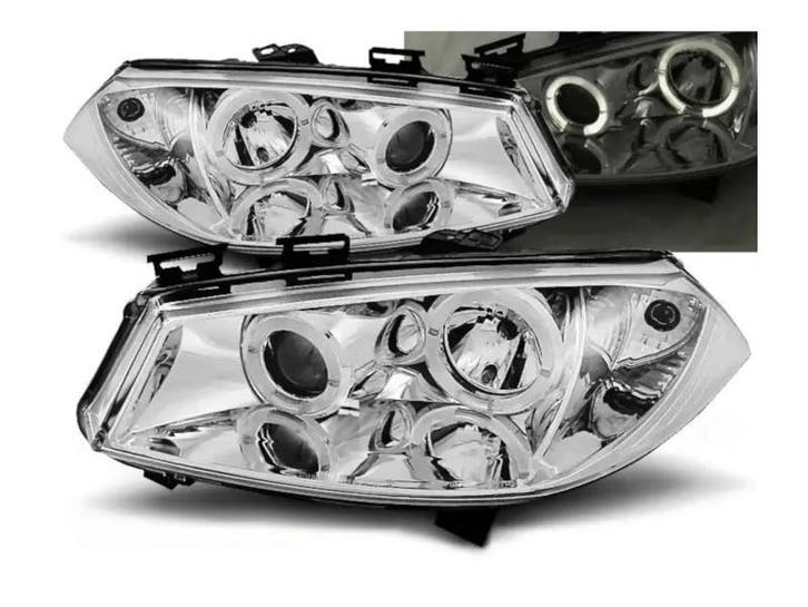 Angel Eyes koplampen Chrome geschikt voor Renault Megane 2, Auto-onderdelen, Verlichting, Nieuw, Renault, Verzenden