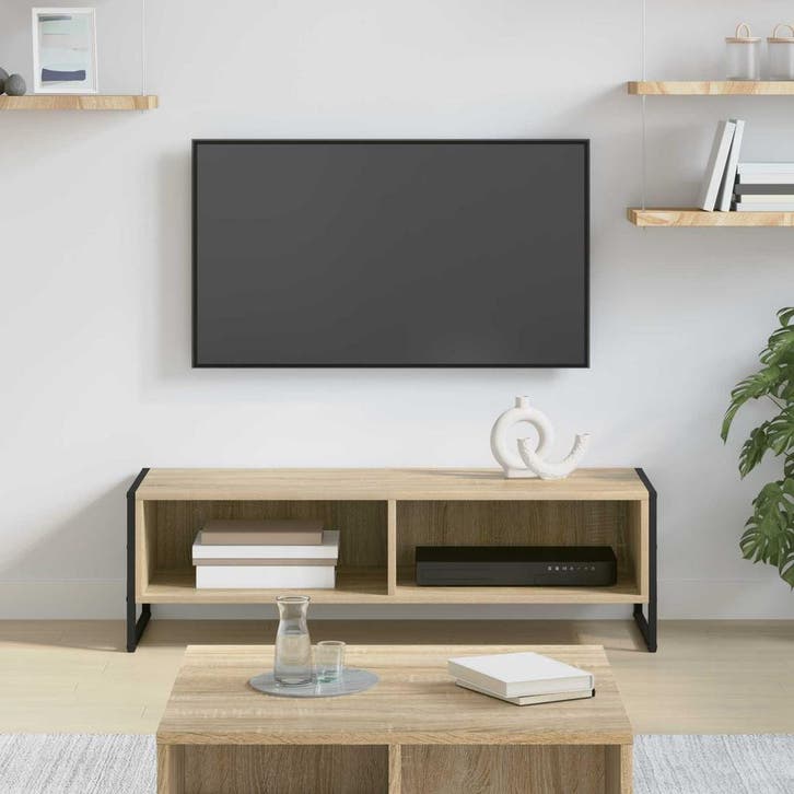 vidaXL TV Kast Sonoma 100 x 36,5 x 30,5 cm Bewerkt hout, Huis en Inrichting, Kasten |Televisiemeubels, Nieuw, Verzenden