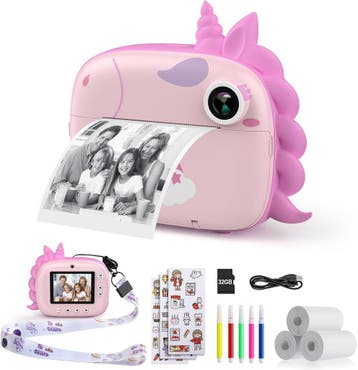 HiMont Kindercamera Roze | Retour Deal | NU KLIKKEN, Verzenden, Zo goed als nieuw, Ontdekken, Met geluid