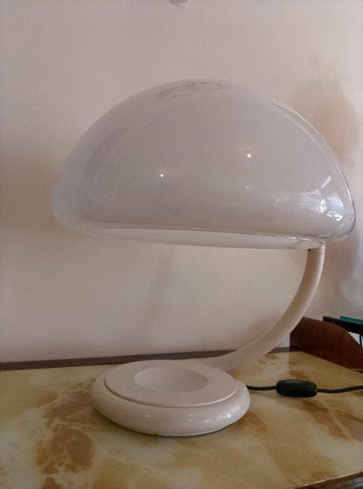 Elio Martinelli - Tafellamp - Slang - Plastic, Metaal -, Antiek en Kunst, Curiosa en Brocante