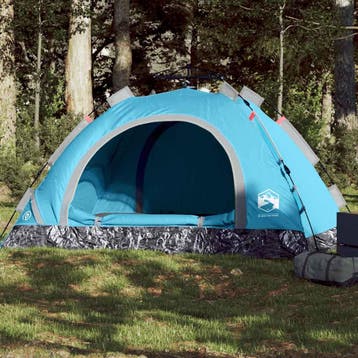 vidaXL Tent 3-persoons snelontgrendeling blauw, Verzenden, Nieuw