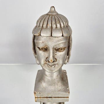 sculptuur, Buddha in reflectie, 1920-30s - 37 cm - Hout
