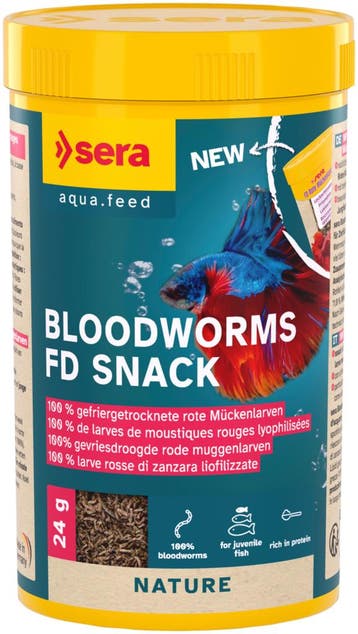 Sera Bloodworms FD Snack (Natuur en insectenvoer), Dieren en Toebehoren, Ophalen of Verzenden, Nieuw, Overige typen