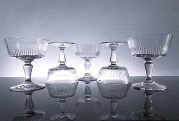 Baccarat - Service de boisson (8) - Coupes à Champagne -