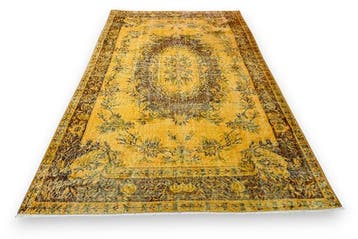 Geel vintage - Vloerkleed - 265 cm - 165 cm -  handgemaakt