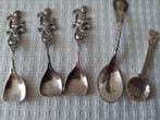 Cuillère (6) - Six cuillères à épices en argent, dont, Antiquités & Art