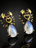 Zilver - Oorbellen - Ocean Glow Moonstone