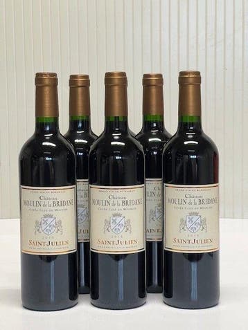 2015 Chateau Moulin de la Bridane - Saint-Julien - 6 Flessen, Verzamelen, Nieuw