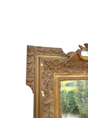 Miroir - Bois - Louis XVI style - H.145cm, Antiquités & Art