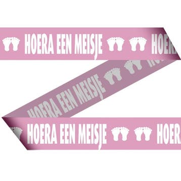 Geboorte Afzetlint Meisje 15m, Verzenden, Nieuw
