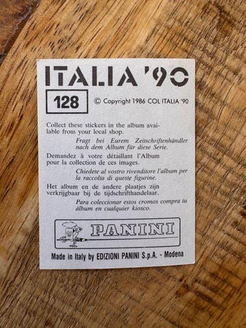 Argentina - Panini - Italia 90 - Number 128 -