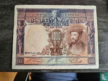 Spanje - 1000 peseta  - 1925, Verzenden, Los biljet