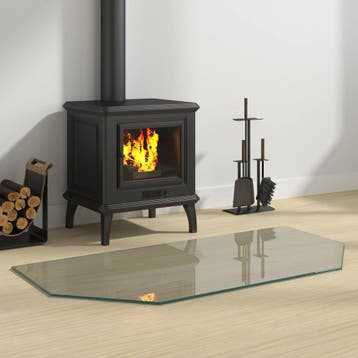 vidaXL Glazen haardplaat Transparant 100 x 50 cm Glas, Verzenden, Nieuw
