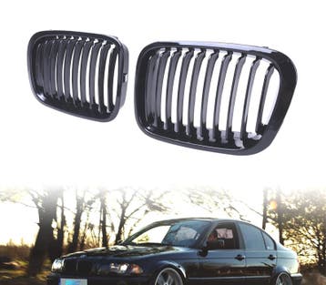 CALANDRES BMW E46 4P 98-01 NOIR BRILLANT, Verzenden