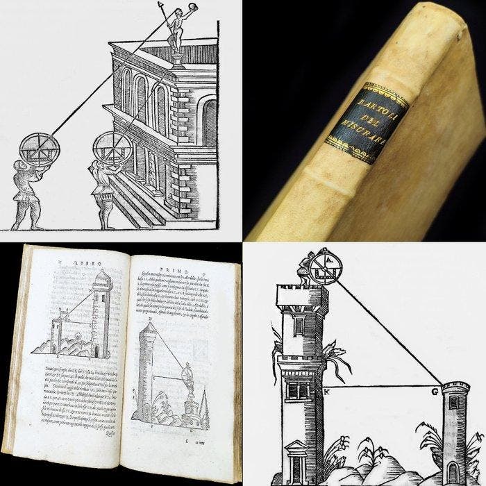 Cosimo Bartoli after Euclid, Vitruvius and Ptolemy - Method, Antiquités & Art, Antiquités | Livres & Manuscrits
