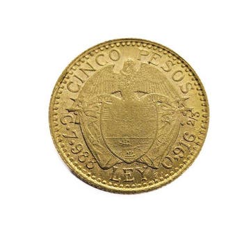 Colombia. 5 Pesos 1913