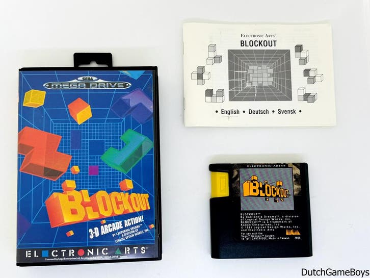 Sega Megadrive - Blockout, Games en Spelcomputers, Games | Sega, Gebruikt, Verzenden