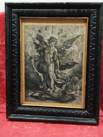 Decoratief ornament - Sint-Michaël de Aartsengel - 41 x 51