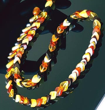 Ambre Collier vintage en ambre baltique naturelle- 10 g
