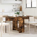 vidaXL Eettafel 138 x 70 x 73,5 cm Bewerkt hout Gerookt, Huis en Inrichting, Tafels | Eettafels, Verzenden, Nieuw