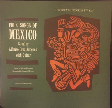 Alfonso Cruz Jimenez - Folk Songs Of Mexico (LP 1959 Mexico), Verzenden