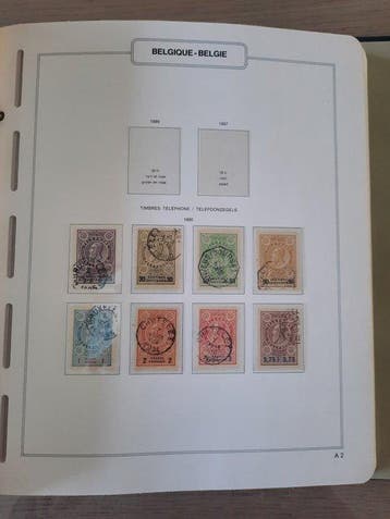 Belgique 1866/1985 - Davo album à l’arrière du livre ; avec, Gestempeld