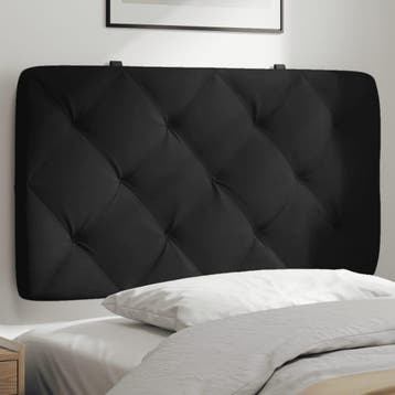 vidaXL Hoofdbordkussen 90 cm fluweel zwart, Verzenden