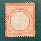 Duitse Rijk 1872 - 2 Kreuzer klein Brutschield gekeurd Brun, Gestempeld