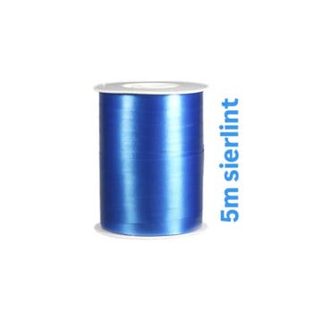 5m Blauw lint - krullint - cadeau versiering - leuk inpak..., Divers, Emballage cadeau, Verzenden