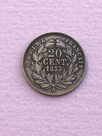 Frankrijk. Napoléon III. 20 Centimes 1853-A, Paris (Zonder, Postzegels en Munten, Munten | Europa | Niet-Euromunten