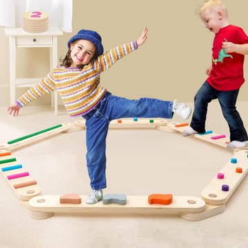 Houten balansset & stenen | Tweede kansje | OP = OP, Kinderen en Baby's, Verzenden, Nieuw, Overige typen