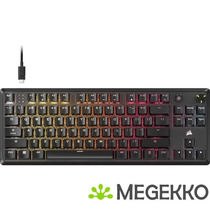 Corsair K70 Core TKL Zwart Cherry MLX Red V2, Computers en Software, Toetsenborden, Nieuw, Verzenden