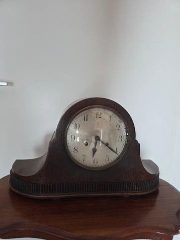 Pendule de cheminée - Bois - 1940-1950 - Grande pendule, Antiek en Kunst