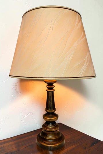 Tafellamp - Luxueuze Trophy Hollywood Regency Lamp - Koper, Antiquités & Art
