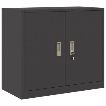 vidaXL Opbergkast Zwart 80 x 40 x 70 cm Staal, Huis en Inrichting, Verzenden, Nieuw