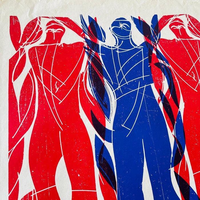 HAP Grieshaber - Ausstellungsplakat Lithographie 1960, Antiek en Kunst, Kunst | Tekeningen en Fotografie