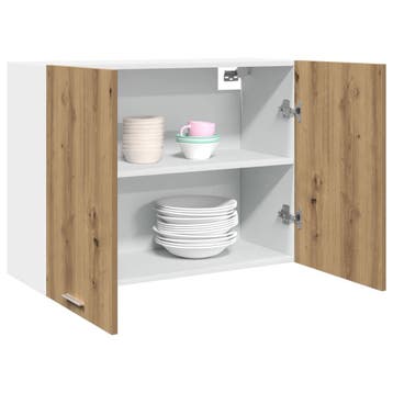 vidaXL Bovenkast Lyon 80x31x60 cm bewerkt hout artisanaal, Verzenden, Nieuw