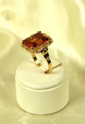 Bague - 18 carats Or rose, Or blanc - 15.00ct. tw. Saphir -