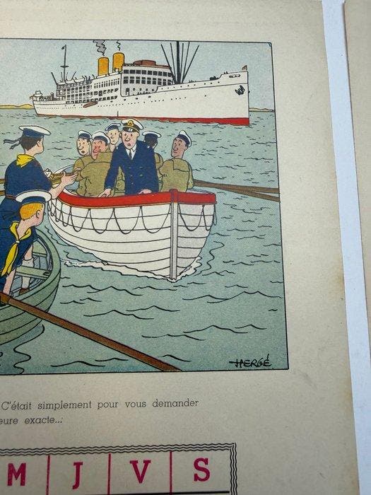 Hergé - Calendrier Scout 1940 (2 mois avec illustrations de, Boeken, Stripverhalen