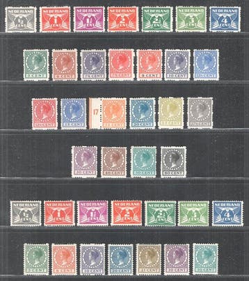 Nederland 1925/1930 - Postfrisse verzameling Roltanding NVPH