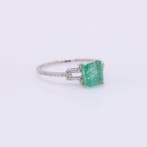 Zonder minimumprijs - Ring Platina - 1.86ct. tw. Smaragd -, Nieuw